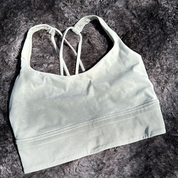 lululemon athletica Tops - Lululemon energy longline sports bra grey dye everlux 6